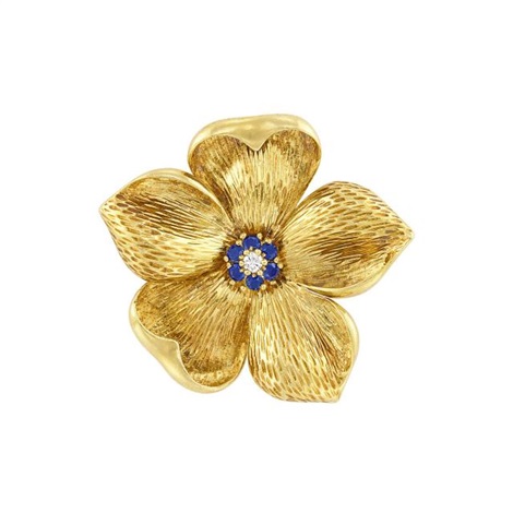 gold flower brooch